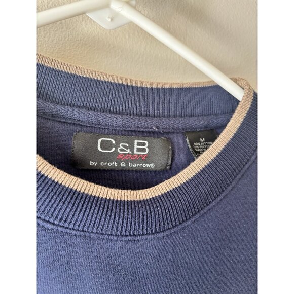 Vintage Croft & Barrow Mens Size M Embroidered Sweatshirt Deer Buck Blue - Picture 4 of 4